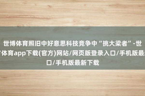 世博体育照旧中好意思科技竞争中“挑大梁者”-世博官方体育app下载(官方)网站/网页版登录入口/手机版最新下载